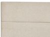 Boxspringbett Polsterbezug hellbeige mit Bettkasten hochklappbar 160 x 200 cm ARISTOCRAT_873604