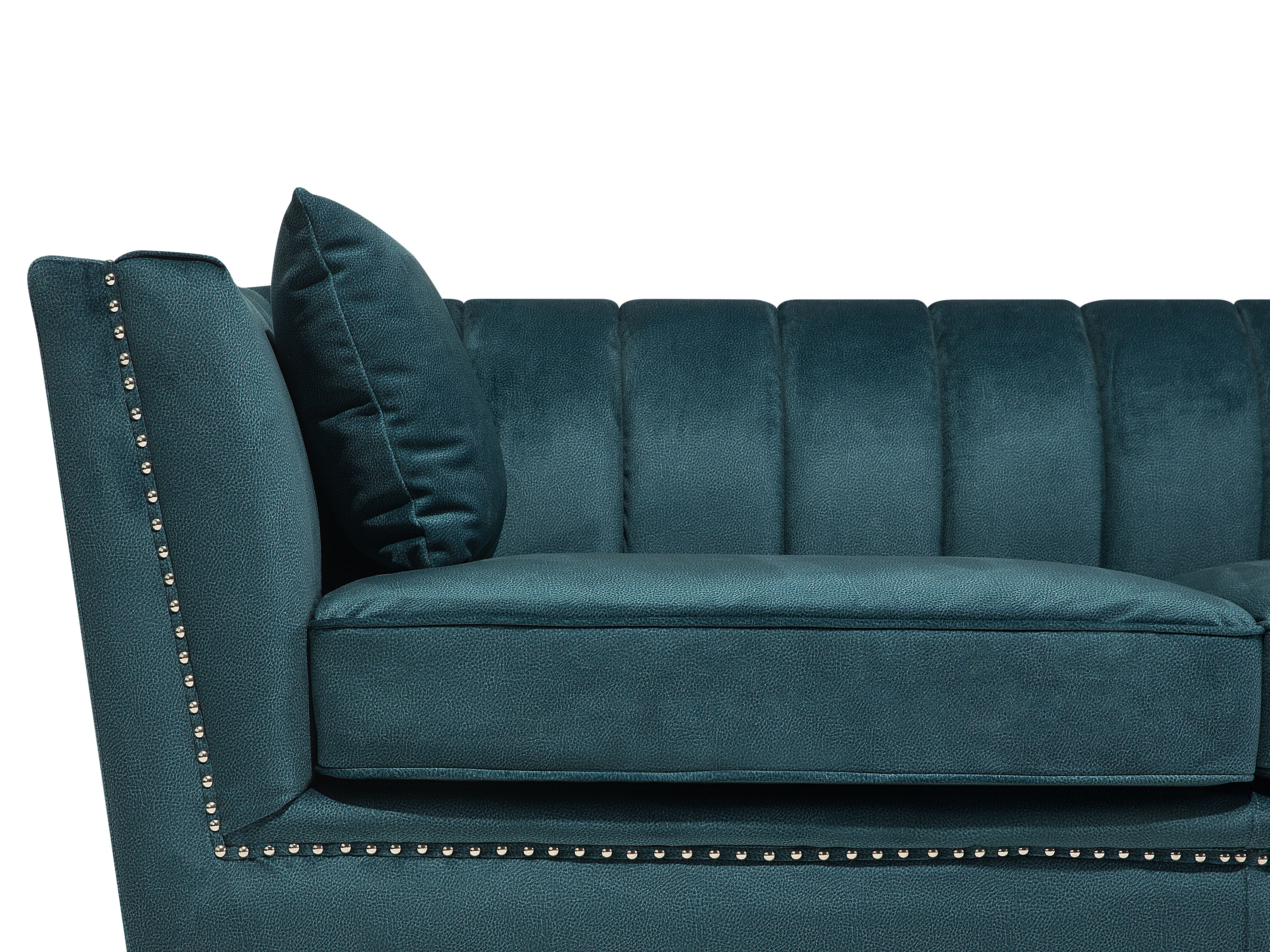 Sofa 3-osobowa welurowa lazurowa GAULA