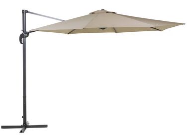 Grand parasol de jardin beige sable ⌀ 300 cm SAVONA
