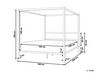 Metal EU King Size Canopy Bed White LESTARDS _863434