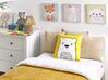 Conjunto de 2 almofadas decorativas amarelas com estampa de urso 45 x 45 cm WARANASI_801112