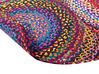 Teppich Baumwolle bunt ⌀ 140 cm geometrisches Muster Kurzflor LADIK_886518
