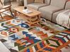 Kelim Teppich Wolle mehrfarbig 200 x 300 cm geometrisches Muster Kurzflor KAGHSI_858204