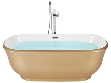 Bañera de acrílico dorado/plateado/blanco 170 x 77 cm TESORO