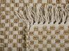 Teppich beige 50 x 80 cm kariertes Muster Kurzflor zweiseitig ZERDALI_790999