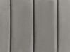 Cama de casal com arrumação em veludo cinzento 140 x 200 cm VION_826749