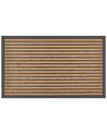 Doormat Striped Pattern Natural and Black ZAGROS_905641