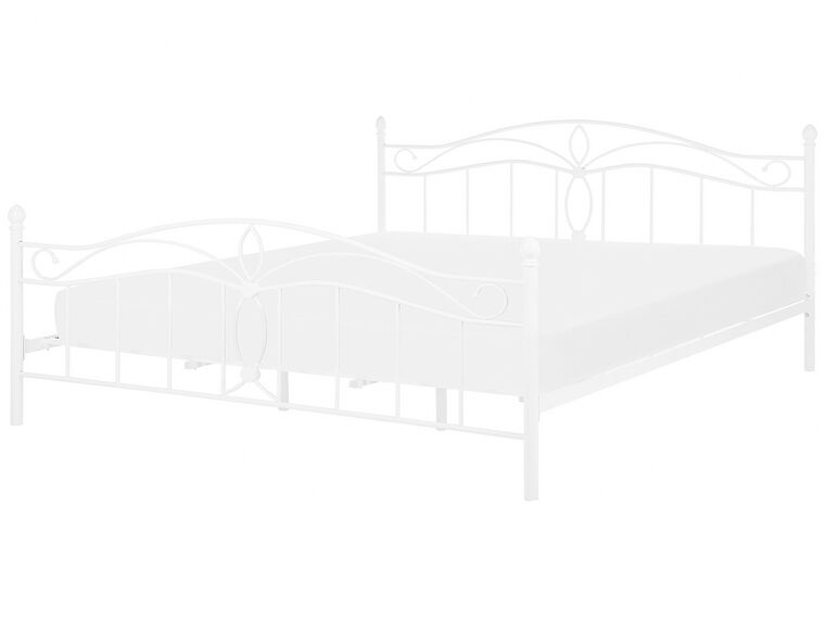 Kovová posteľ 180 x 200 cm biela ANTLIA_806751