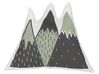 Conjunto de 2 almofadas verdes e pretas com padrão de montanhas 60 x 50 cm INDORE_801042