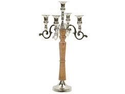 Kynttilänjalka alumiini 5-haaraa hopea 53 cm SOHAG Kynttilänjalka alumiini 5-haaraa hopea 53 cm SOHAG