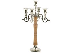 Kynttilänjalka alumiini 5-haaraa hopea 53 cm SOHAG Kynttilänjalka alumiini 5-haaraa hopea 53 cm SOHAG