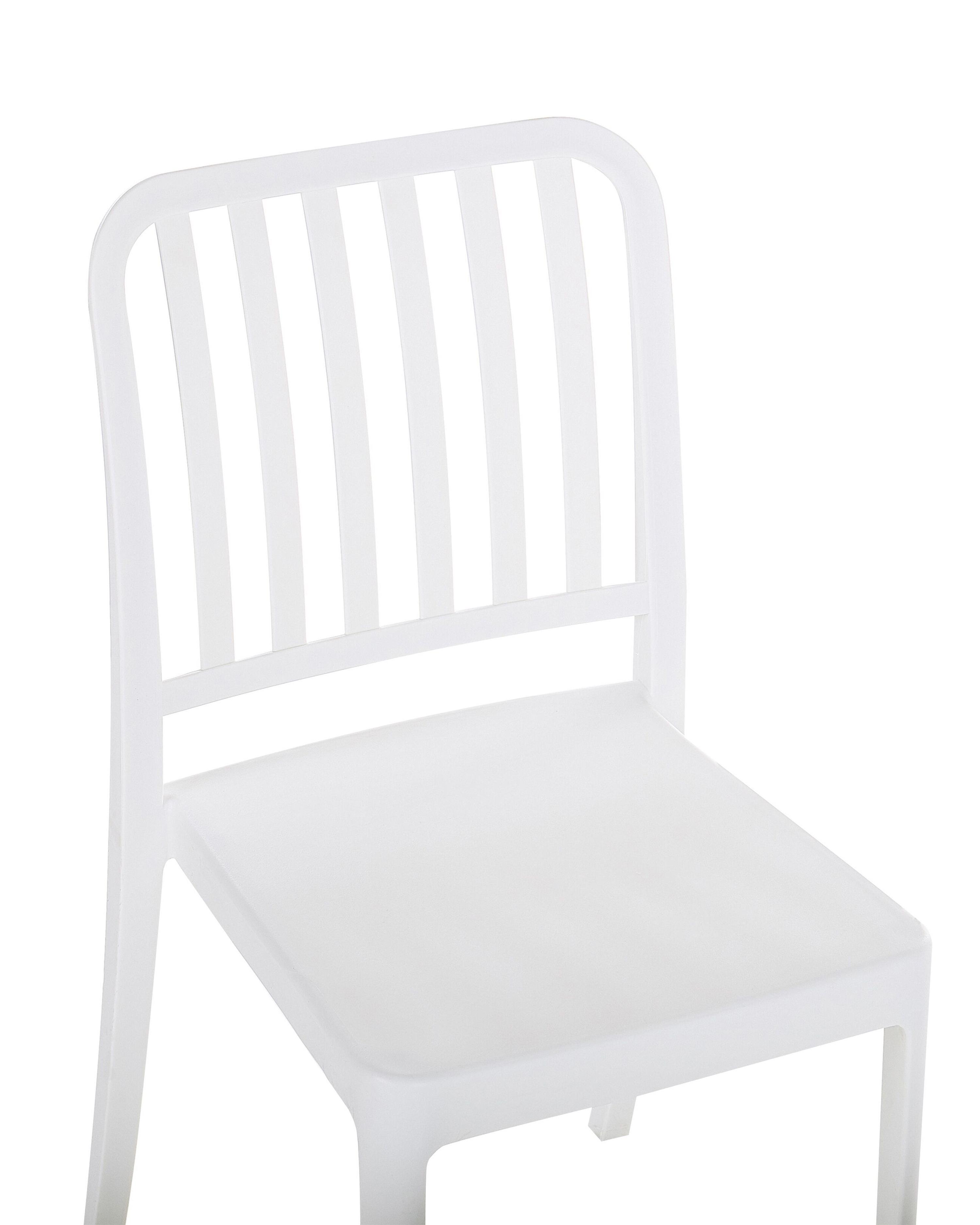 Conjunto de 4 cadeiras de jardim brancas SERSALE_820161