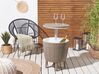 Okrągły stolik/ barek ogrodowy z funkcją chłodzenia ⌀ 48 cm beżowoszary SILG _861661