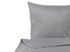 Embossed Bedspread and Cushions Set 200 x 220 cm Grey ALAMUT_821737