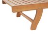 Leżak ogrodowy drewno akacjowe z poduszką kremową JAVA_803859