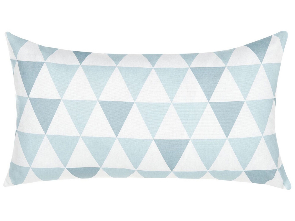 Cuscino da esterno a triangoli blu/bianco 40 x 70 cm TRIFOS 