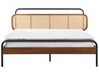Łóżko drewniane 160 x 200 cm ciemne BOUSSICOURT_904462