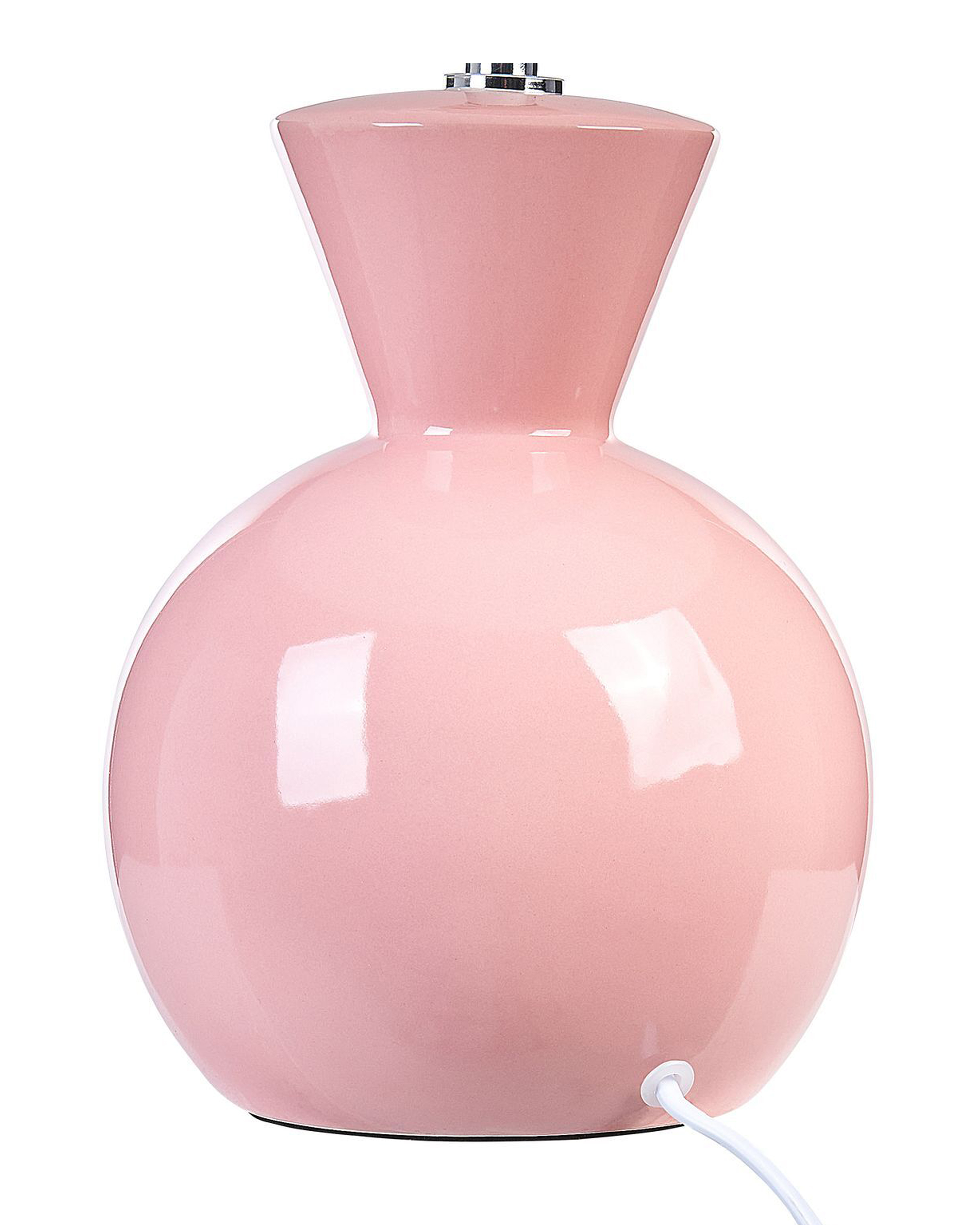 Tischlampe Keramik rosa 40 cm Kegelform FERRY_843225