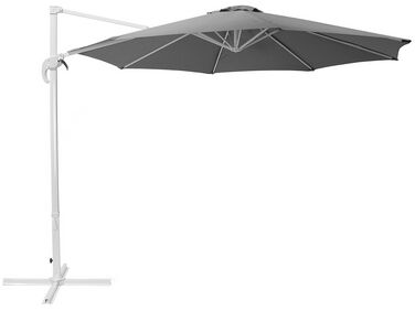 Függő sötétszürke és fehér napernyő ⌀ 300 cm SAVONA