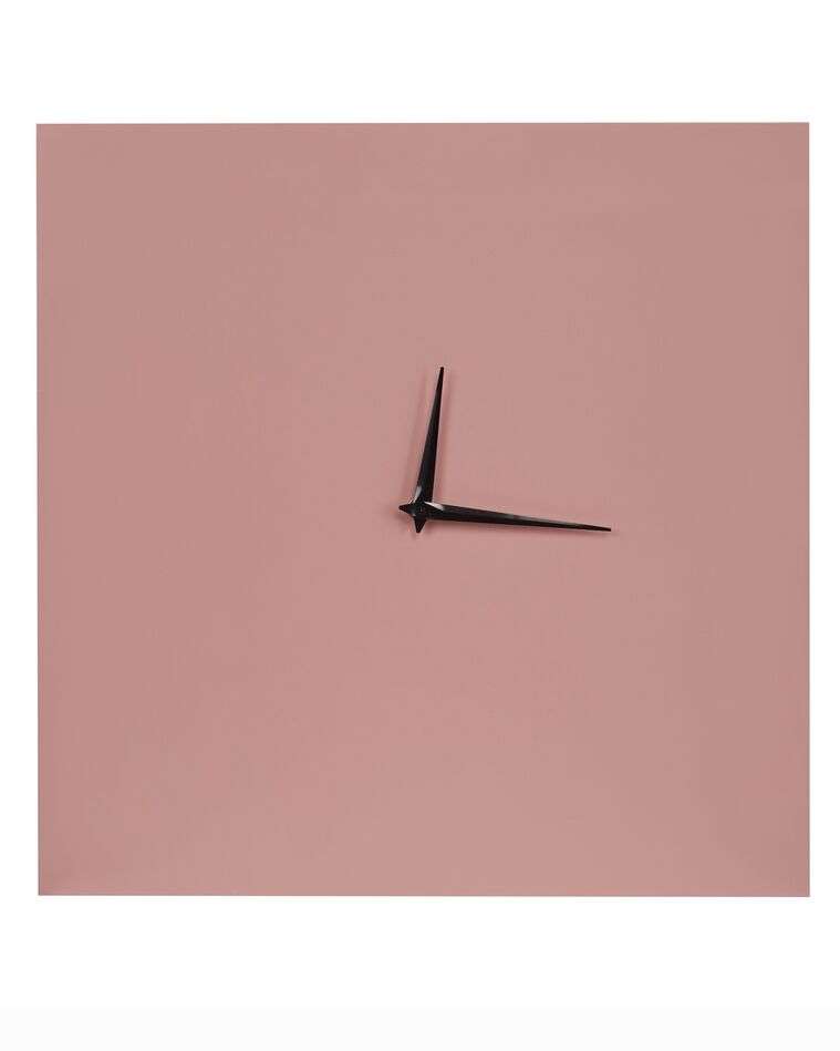 Iron Wall Clock 40 x 40 cm Pink TOMAR_915621