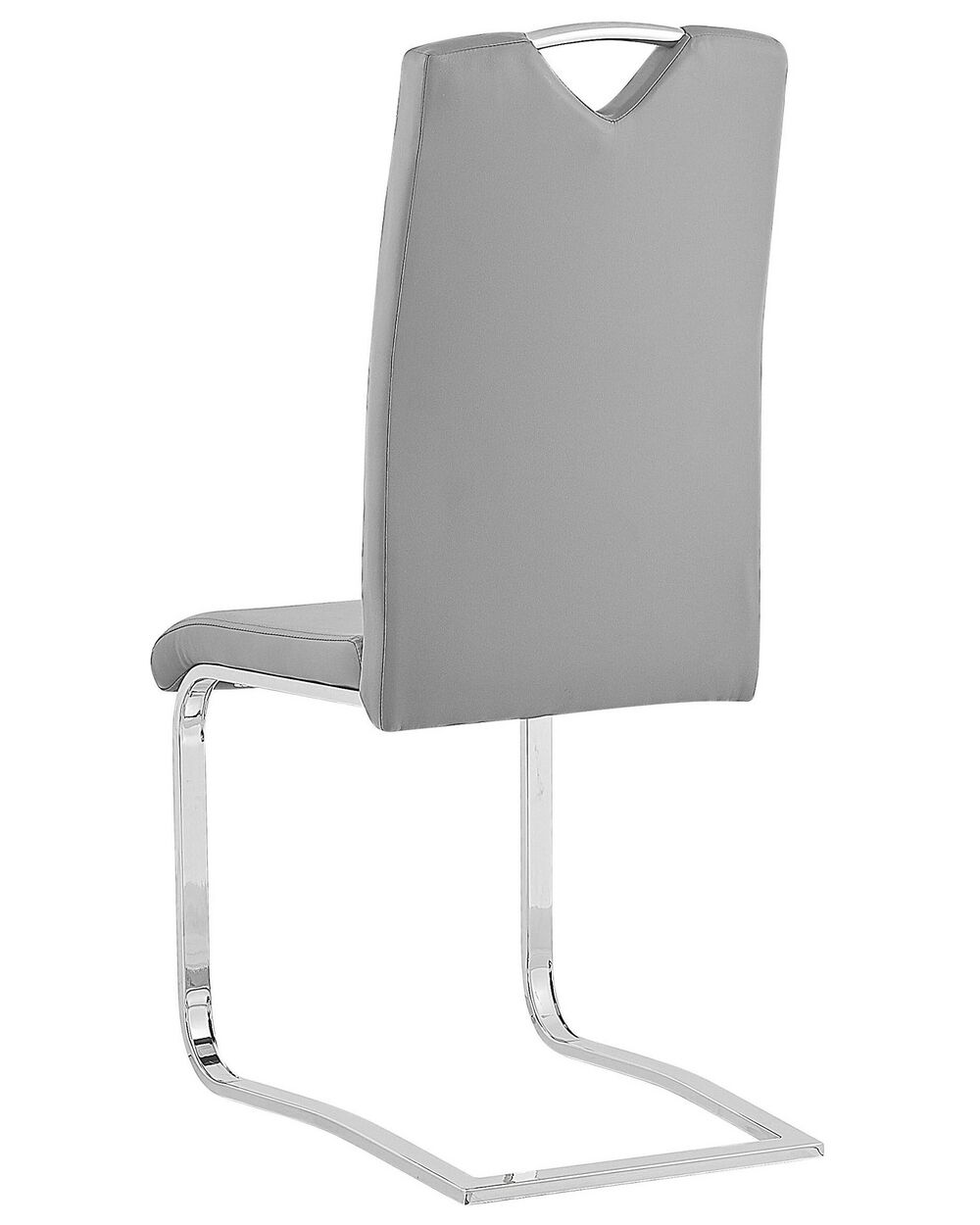 Set of 2 Faux Leather Dining Chairs Light Grey PICKNES ex Factury at