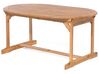 Zestaw ogrodowy drewniany stół i 8 krzeseł z poduszkami niebieskimi MAUI_755810