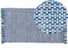 Tappeto blu marino rettangolare in cotone fatto a mano - 80x150cm - BESNI_530827