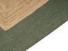 Teppich Jute grün / beige 160 x 230 cm geometrisches Muster Kurzflor KARAKUYU_885127