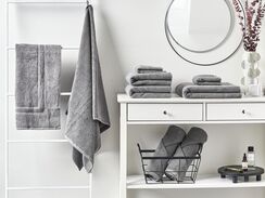 Pyyhesetti puuvilla harmaa 9 kpl MITIARO Pyyhesetti puuvilla harmaa 9 kpl MITIARO