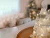 Fehér Karácsonyfák Üvegből Háromdarabos Szettben LED Világítással KIERINKI_837617