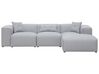 Canapé angle à gauche en tissu gris clair 3 places DOLVA_745528