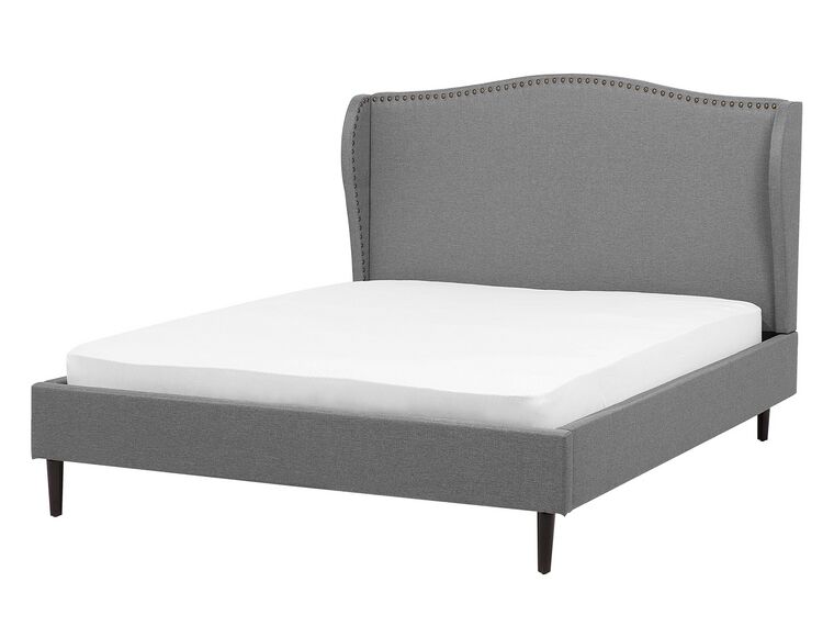 Čalúnená posteľ 140 x 200 cm sivá COLMAR_711755