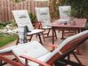 Lot de 2 coussins en tissu gris et beige pour chaises de jardin TOSCANA/JAVA_779696