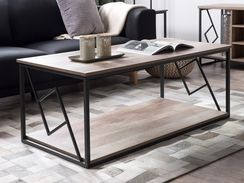 Sohvapöytä tumma puu/musta FORRES