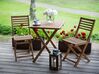 Table et 2 chaises de jardin en bois FIJI_680133