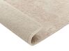 Teppich Baumwolle beige / rot 140 x 200 cm abstraktes Muster Kurzflor BOLAT_840000