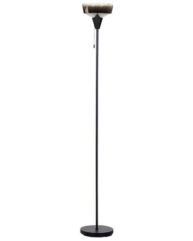 Lámpara de pie de metal negro/plateado 175 cm TALPARO