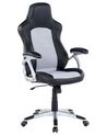 Faux Leather Office Chair Grey Black EXPLORER_495248