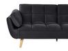 Velvet Sofa Bed Black ASBY_788056