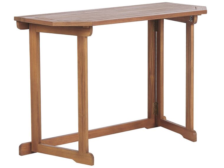 Skladací balkónový stôl z akácie 110 x 47 cm svetlé drevo TREIA_811895