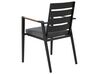 Zestaw ogrodowy stół rozkładany i 6 krzeseł czarny z poduszkami szarymi VALCANETTO/TAVIANO_846160