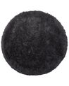 Shaggy Round Area Rug ⌀ 140 cm Black CIDE_746994