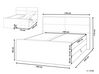 Boxspringbett Polsterbezug hellbeige mit Bettkasten hochklappbar 160 x 200 cm ARISTOCRAT_873599