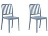 Set of 2 Garden Chairs Blue SERSALE_820165