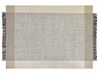 Teppich Wolle beige / schwarz 160 x 230 cm Kurzflor DIVARLI_850111