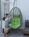 PE Rattan Hanging Chair with Stand Taupe Beige ARPINO_771812