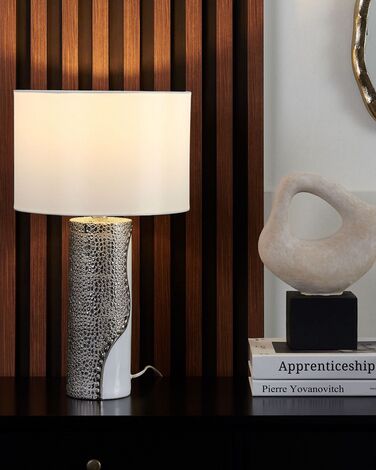 Table Lamp White with Silver AIKEN