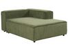 Chaise lounge velluto a coste verde sinistra APRICA_897061