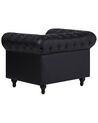 Faux Leather Armchair Black CHESTERFIELD Big_709445