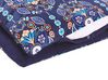 Cotton Sateen Duvet Cover Set Oriental Pattern 155 x 220 cm Dark Blue MADRONA_803113